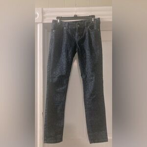 The Limited Women's Denim Cheetah Print Straight Leg Jeans Size 2